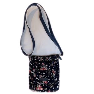 NWOT Vera Bradley Iconic Hipster Crossbody Purse Holiday Owls Navy Blue